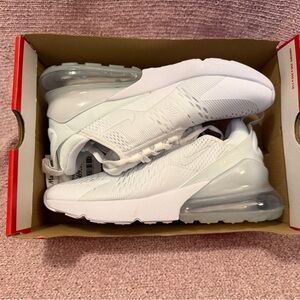 Nike Kids White Air Max 270 Sneakers